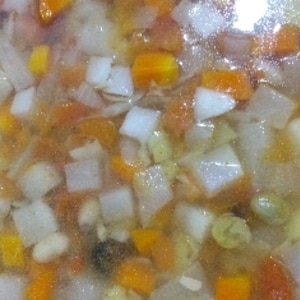 寒い日には！根菜と大豆のミネストローネ☆